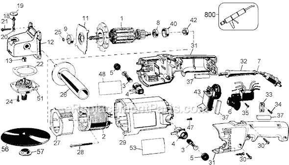 Page A Diagram and Parts List for 6943 Type 102 Black and Decker Sander Polisher